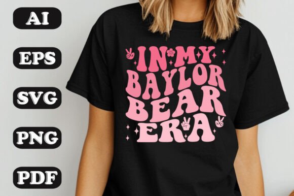 Download In My Baylor Bear Era Groovy Retro Wavy - Premium Resources