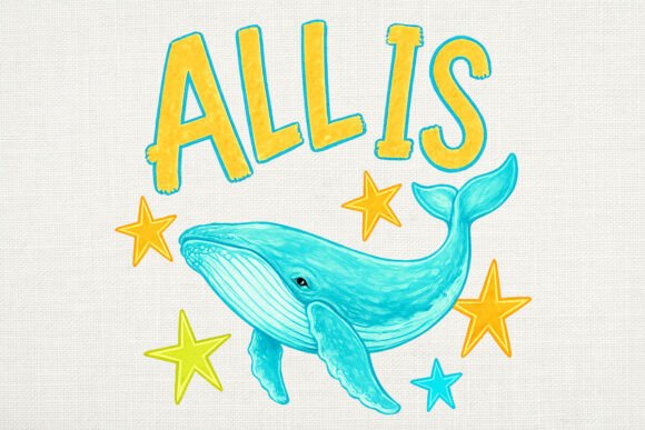 Download Retro All is Whale Summer PNG Design - Premium Resources