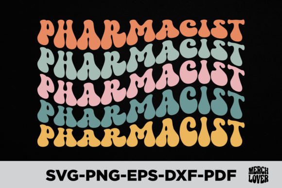 Download Groovy Retro Wavy Pharmacist T-Shirt - Groovy retro wavy Collection